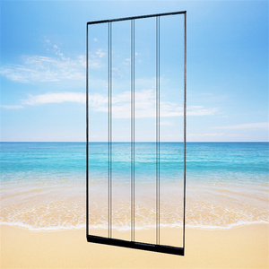 Summer Anti Mosquito Door Curtain Four Overlapping Fiberglass Strips Easy to install