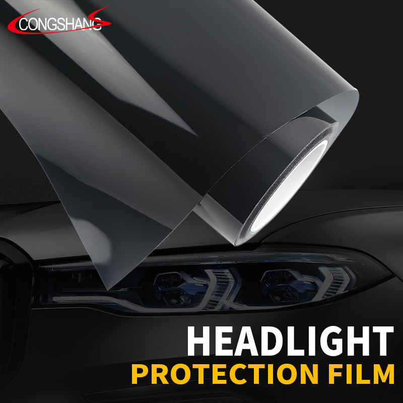 0.6*15m Wholesale 3 Layers Tpu Hot Repair Scratch Proof Headlight Tint Film Car Lamp Protection Film