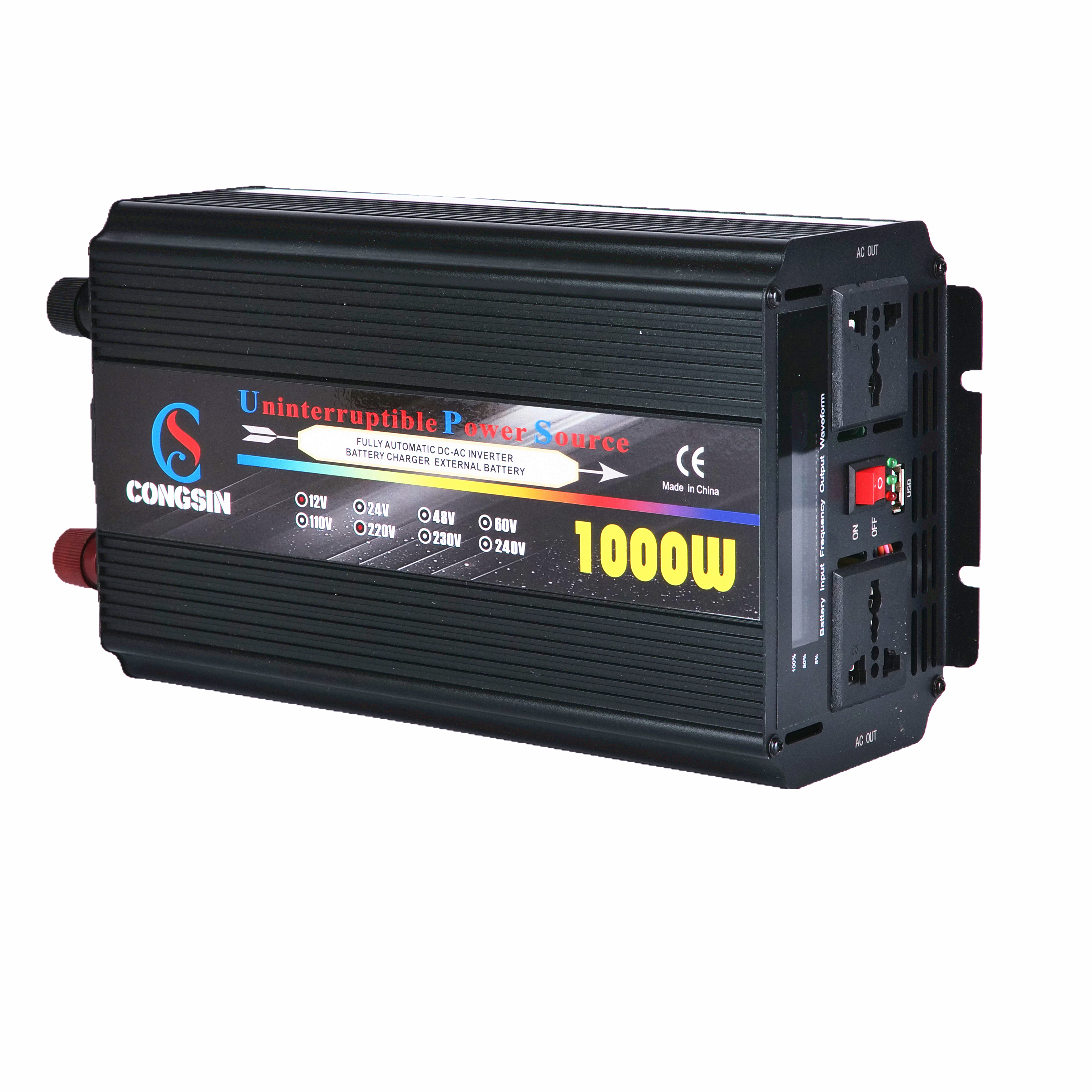 12V DC 220V AC Modified Sine Wave Invertor 300W 500W 1000W 1500W 2000W 3000W UPS Inverter with Battery Charger Function