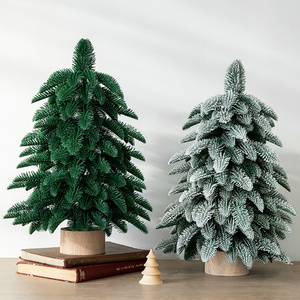 Desktop decoration artificial tree Christmas artificial mini Christmas tree cedar flocking small christmas tree