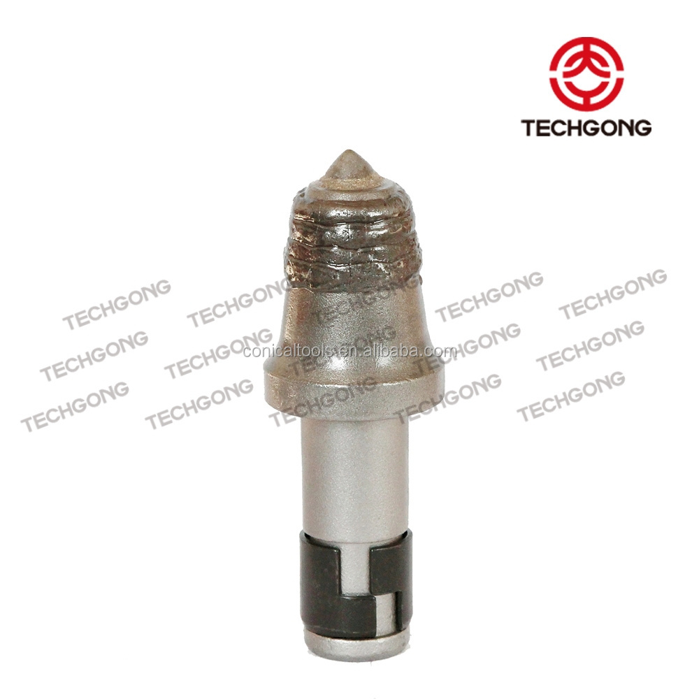 Conical pick tools tungsten carbide tip trench foundation piling rig auger drilling bullet bits