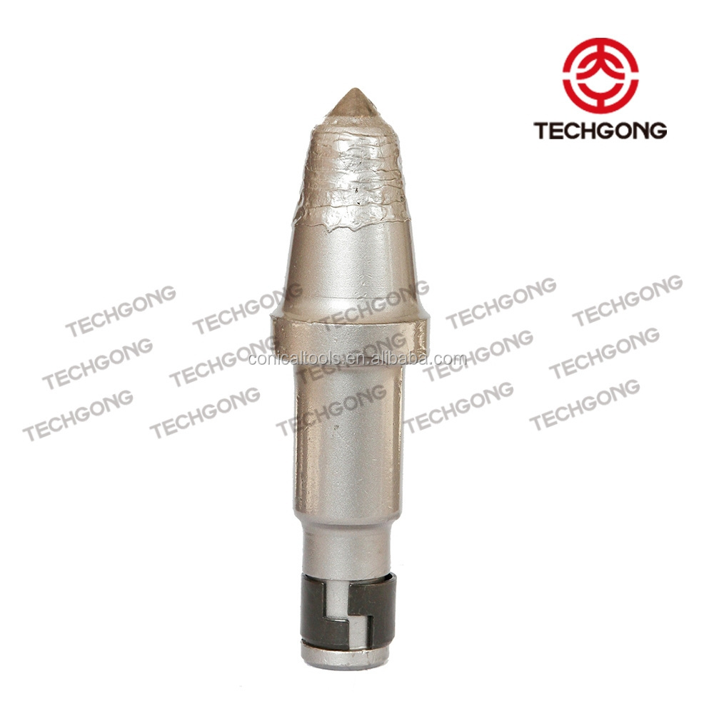 Conical pick tools tungsten carbide tip trench foundation piling rig auger drilling bullet bits