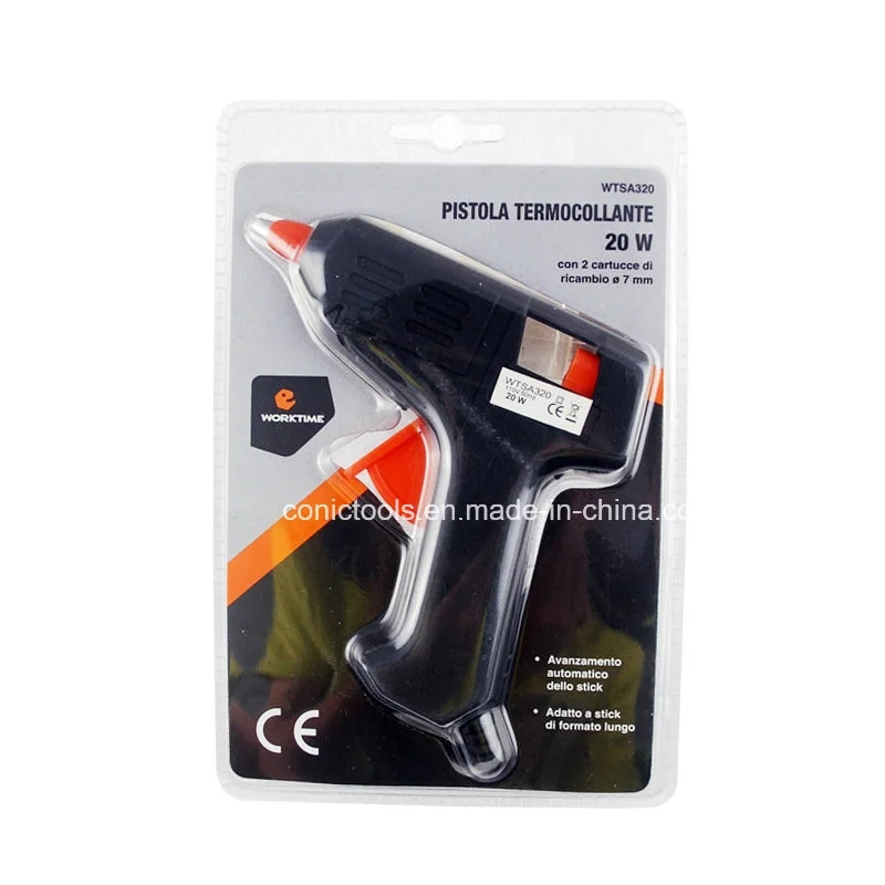 Factory Customization Professional Black 20w Blister Packing Glue Gun Hot Melt Glue Gun