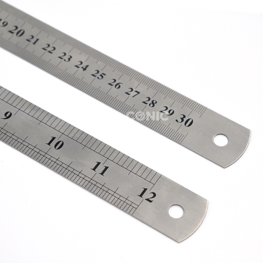 The New Flexible Stainless Steel Etched Scale Metallic Straight Ruler for Student to Draw Straight Lin