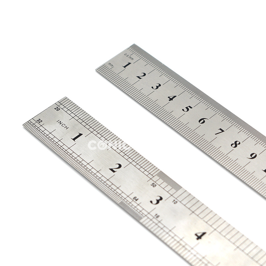 The New Flexible Stainless Steel Etched Scale Metallic Straight Ruler for Student to Draw Straight Lin