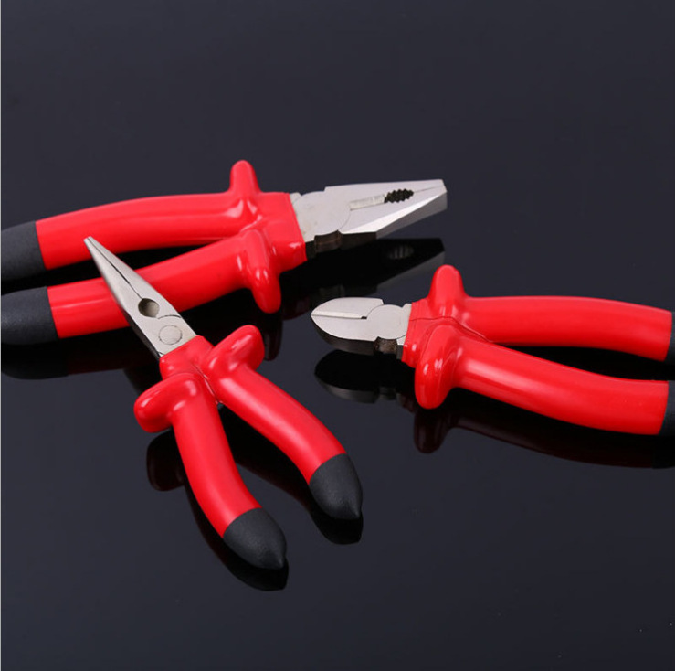 Factory Outlet 1000V Long Nose Needle Diagonal Cutting Combination pliers Insulating pliers for Electrician