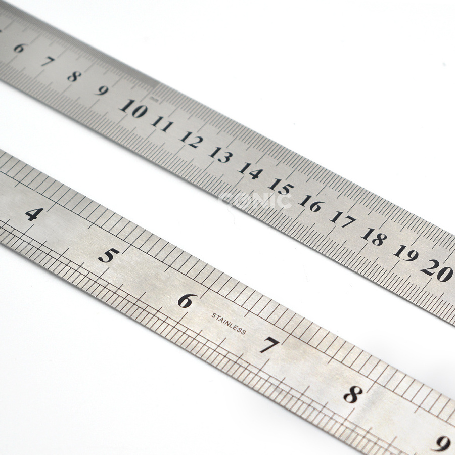 The New Flexible Stainless Steel Etched Scale Metallic Straight Ruler for Student to Draw Straight Lin