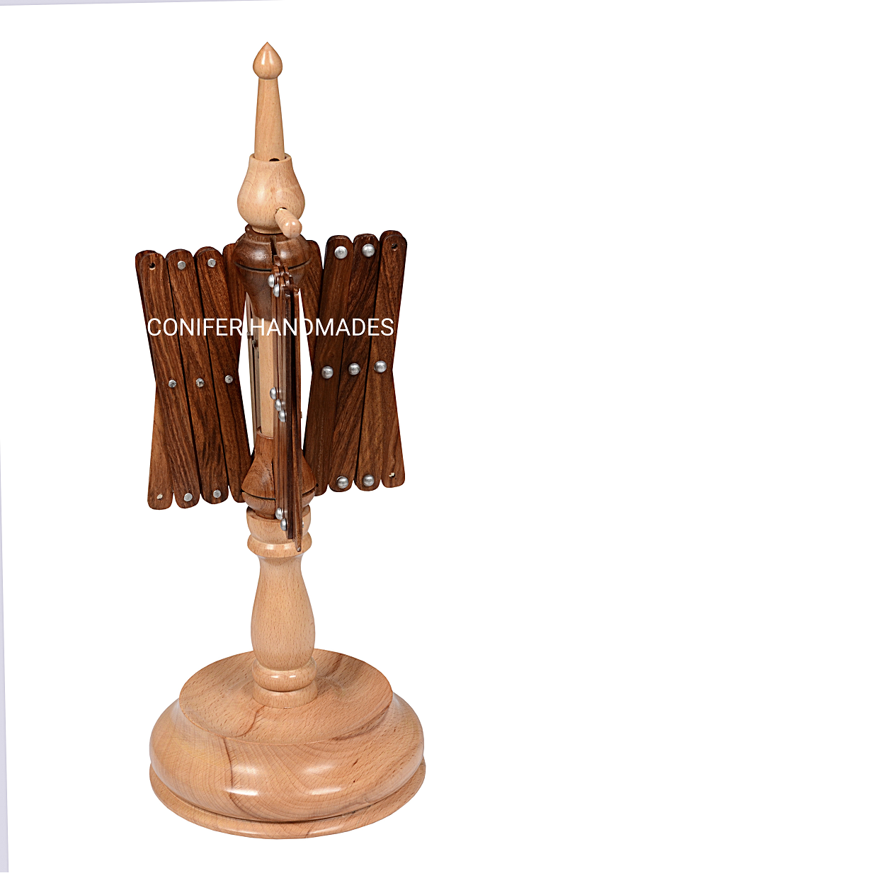 wooden umbrella swifts for yarn and fiber stores also available with your logo engraving