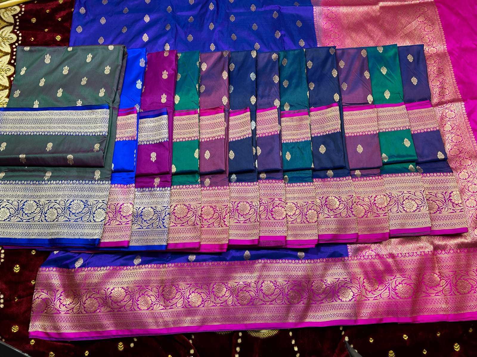 custom made brocade silk fabrics in custom made colors ideal for saree and Indian product  suppliers