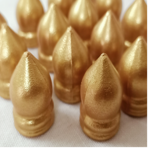 custom made plastic gold color scroll knobs suitable for wedding invitation designers and wedding card manufacturers