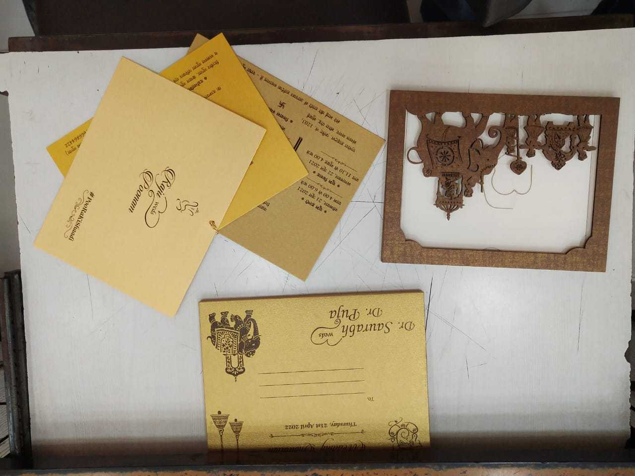 custom made elephant themed wedding invitation cards with 3  inserts available with custom text printing ideal for resale