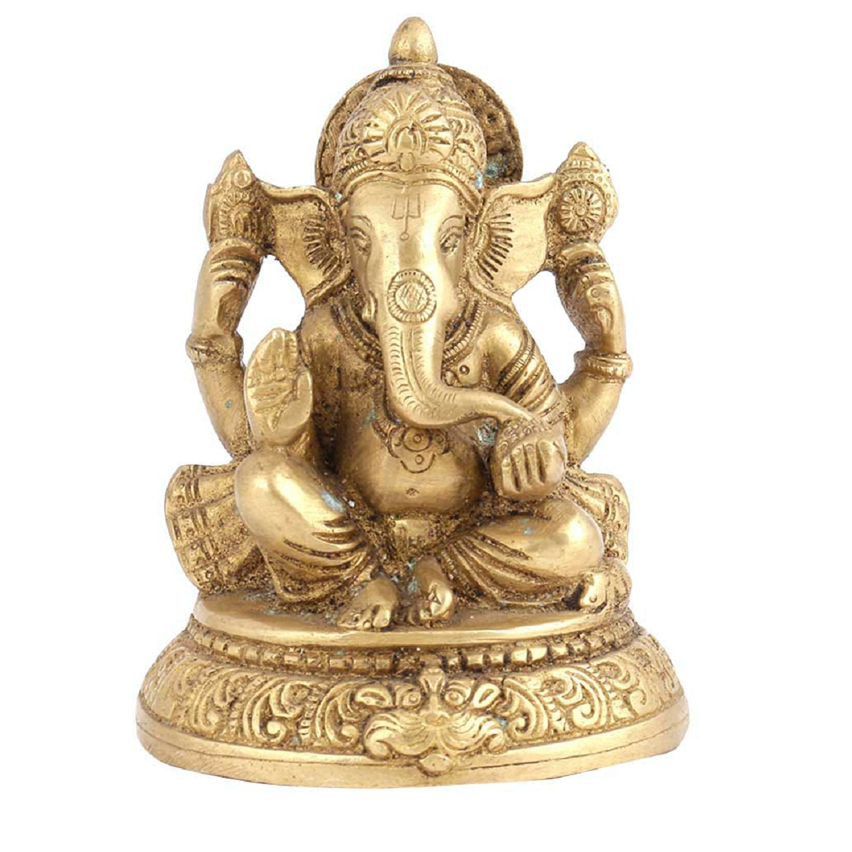 custom made hand carved brass statues with ganesha theme ideal for home decoration stores for resale