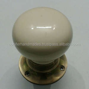 handmade wooden door knobs with brass fittings for door handles or drawer pulls