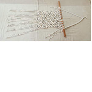 custom made cotton macrame cord wall hanger ideal for use in home decoration and suitable for resale by home stores