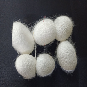 custom made natural cleaned and cut mulberry silk cocoons ideal for resale by yarn and fiber stores