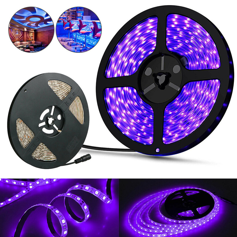 Cove Lighting LED Strip SMD2835 Led Tape Light DC5V/12V/24V Germicidal Purple WS2812B 395nm Aluminum DC 12V Luces Led COB 800 85