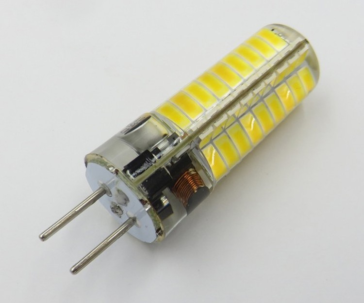 LED GY6.35 G5.3 E11 E12 E14 E17 BA15D BA15S T10 crystal light 5730-72 corn bulb lamp constant current AC/DC12V silicone