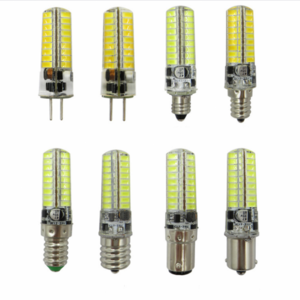 LED GY6.35 G5.3 E11 E12 E14 E17 BA15D BA15S T10 crystal light 5730-72 corn bulb lamp constant current AC/DC12V silicone