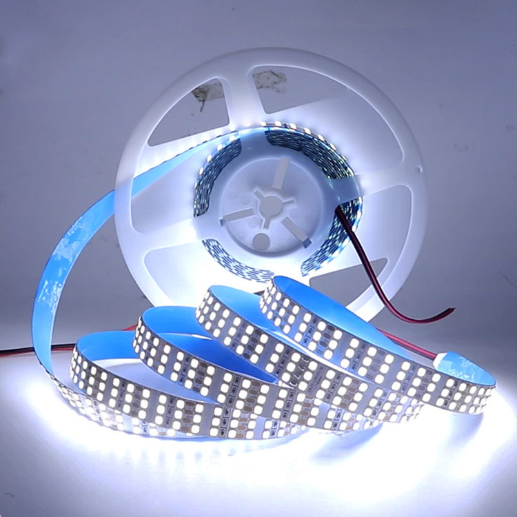 360 Lights Super Bright Voltage Flexible Lighting Bar PVC Smd 2835 Soft Light Led Strip Three Double Row 480 120 240 LED 12V 24V