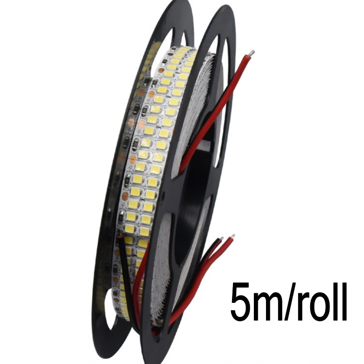 360 Lights Super Bright Voltage Flexible Lighting Bar PVC Smd 2835 Soft Light Led Strip Three Double Row 480 120 240 LED 12V 24V