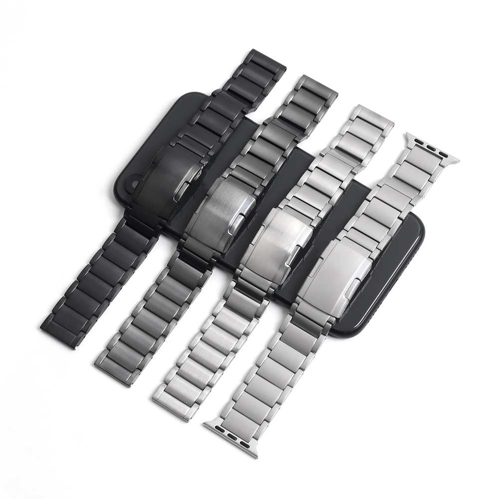 22mm Titanium Watch Strap Silver Black Grey Titanium Watch Band Replacement Metal Wristband