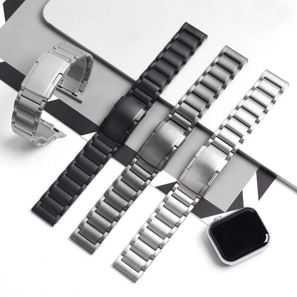 22mm Titanium Watch Strap Silver Black Grey Titanium Watch Band Replacement Metal Wristband