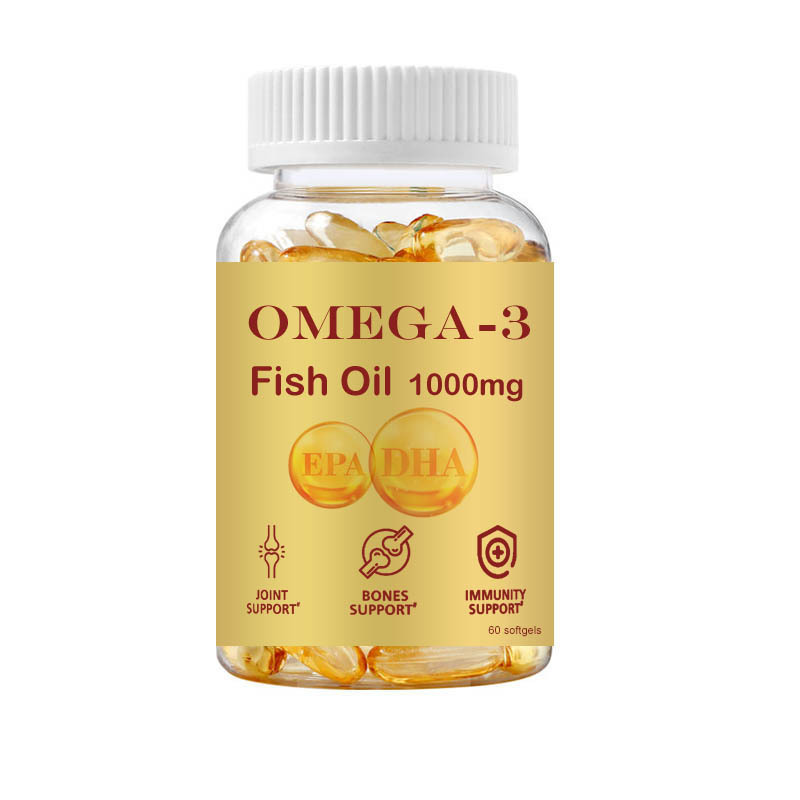 OEM Halal Deep Sea Fish Oil 1000mg Bulk Softgel Omega 3 Fish Oil Capsules