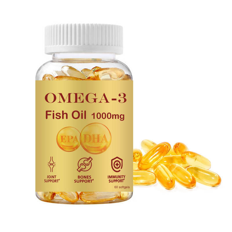 OEM Halal Deep Sea Fish Oil 1000mg Bulk Softgel Omega 3 Fish Oil Capsules