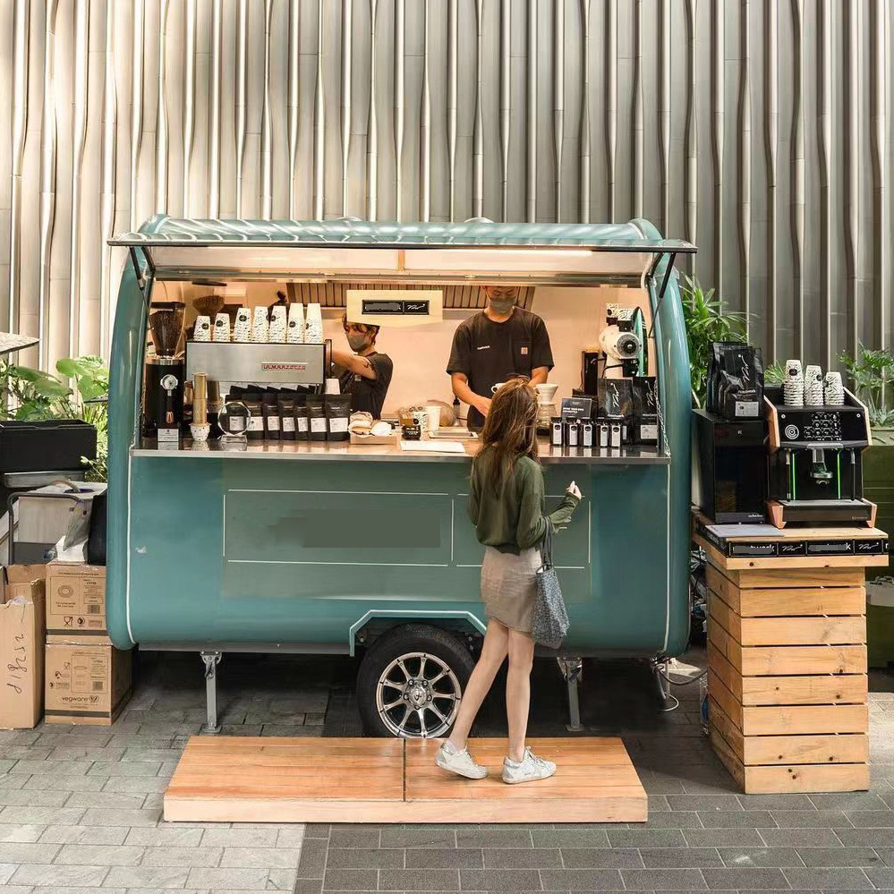 Hot Sale Mini Street Mobile Food Cart Mobile Bar Hot Dog Ice Cream Coffee Waffle and Juice vending cart