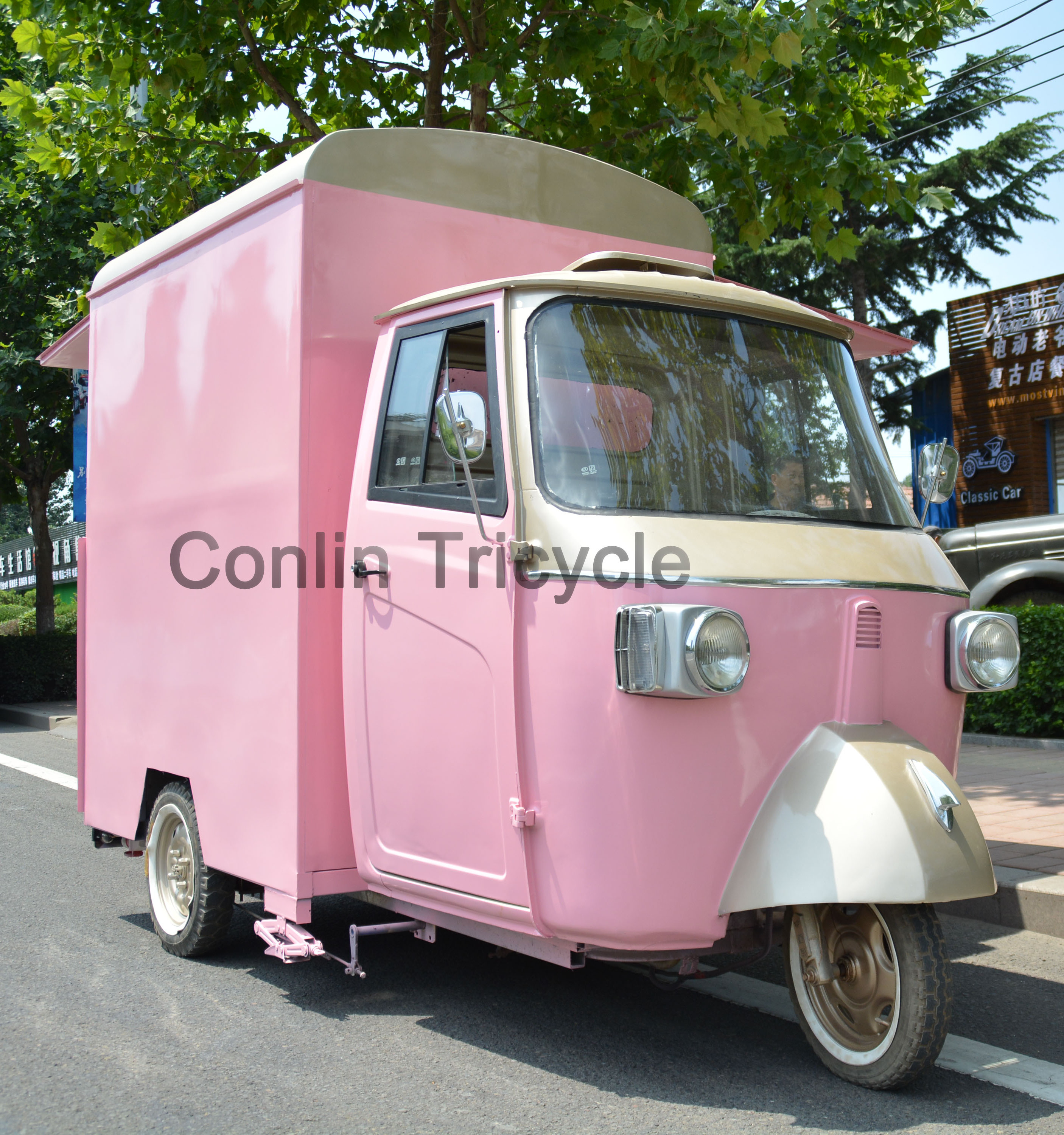 Electric vintage golf cart ice cream truck ice cream bike