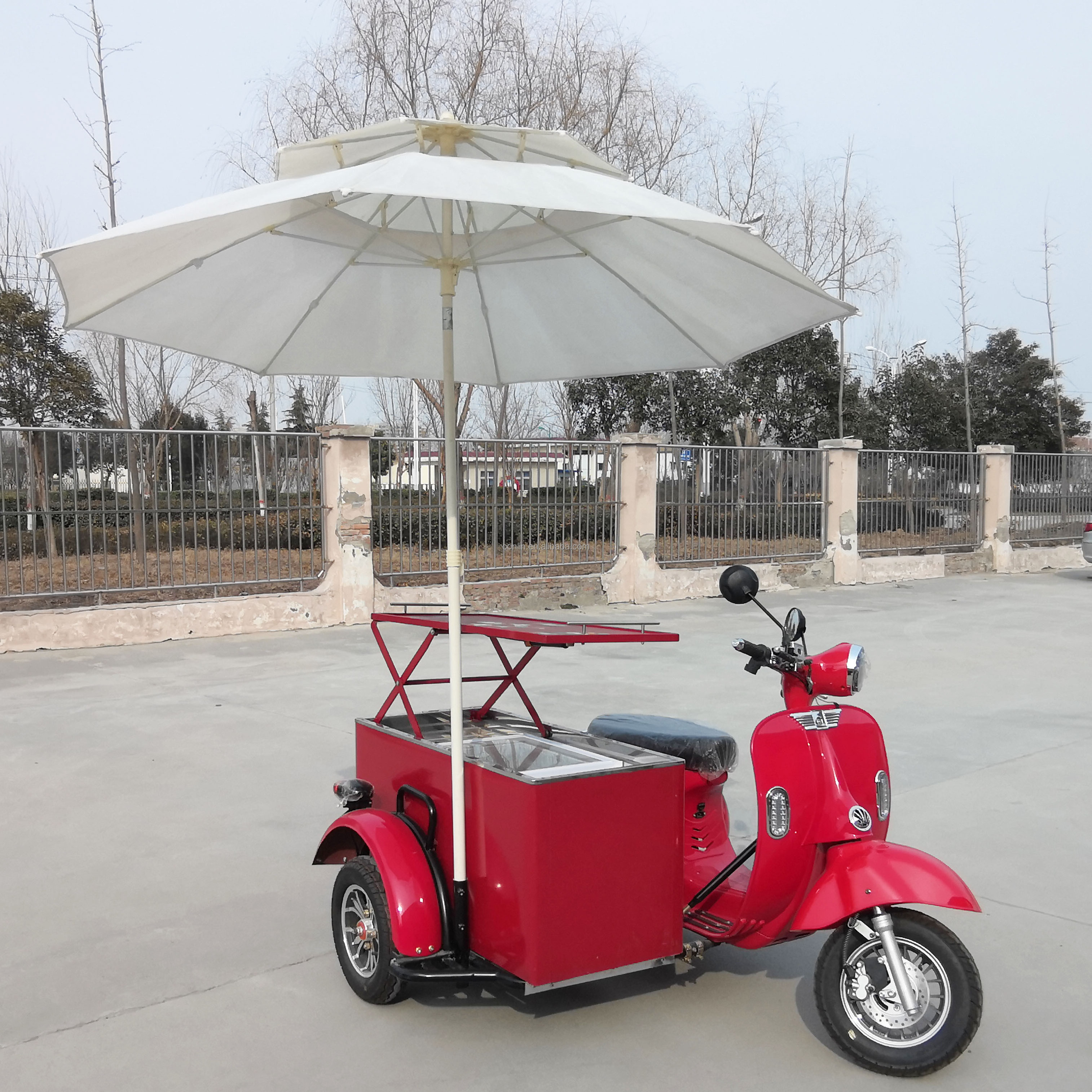 New arrived ice cream motorcycle sidecar electric food cart with motorcycle for sale