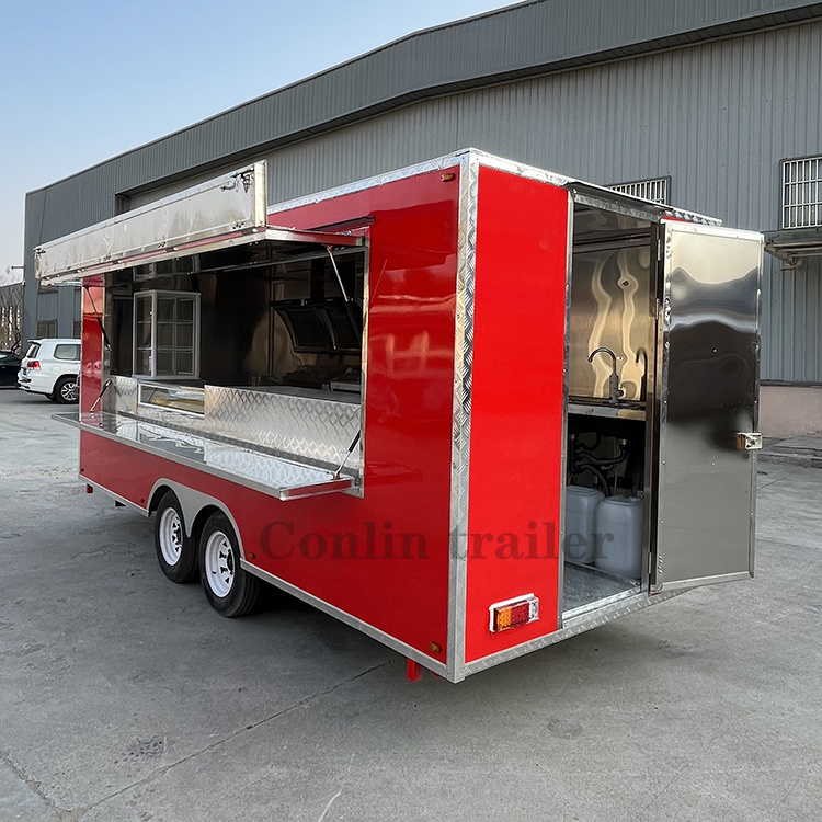 Hot sale street breakfast cart mobile kiosk food stall fully equipped snack caravan