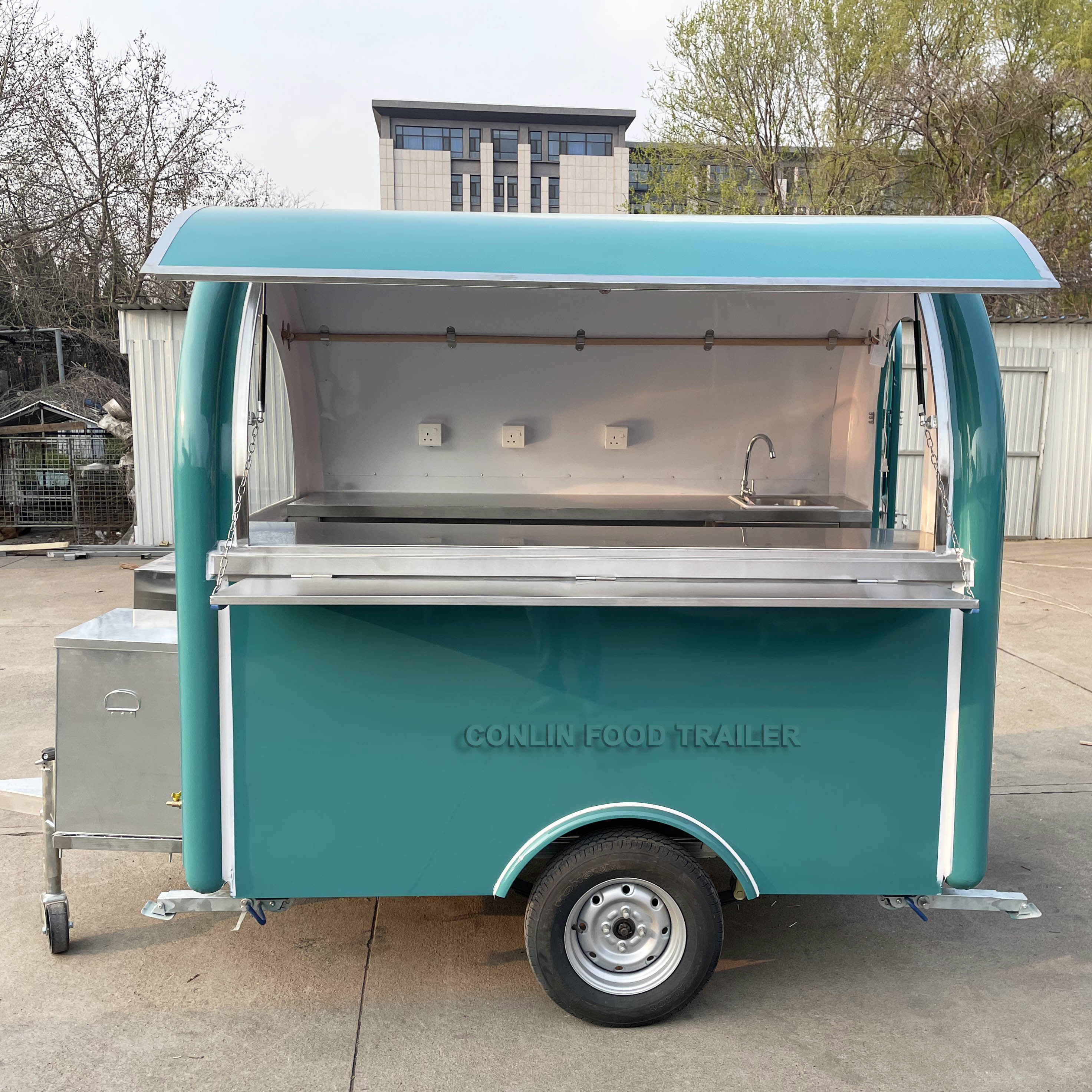 Hot Sale Mini Street Mobile Food Cart Mobile Bar Hot Dog Ice Cream Coffee Waffle and Juice vending cart