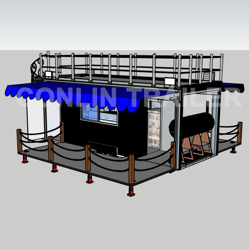 2 story mobile bar cart portable bar counter with wheels for sale