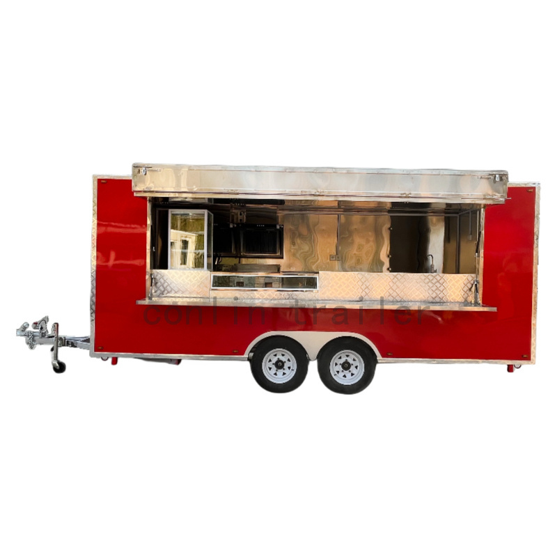 New Arrived Pizza Trailer Food Trailer Fully Equipped Restaurant Lemonade Stand for Sale