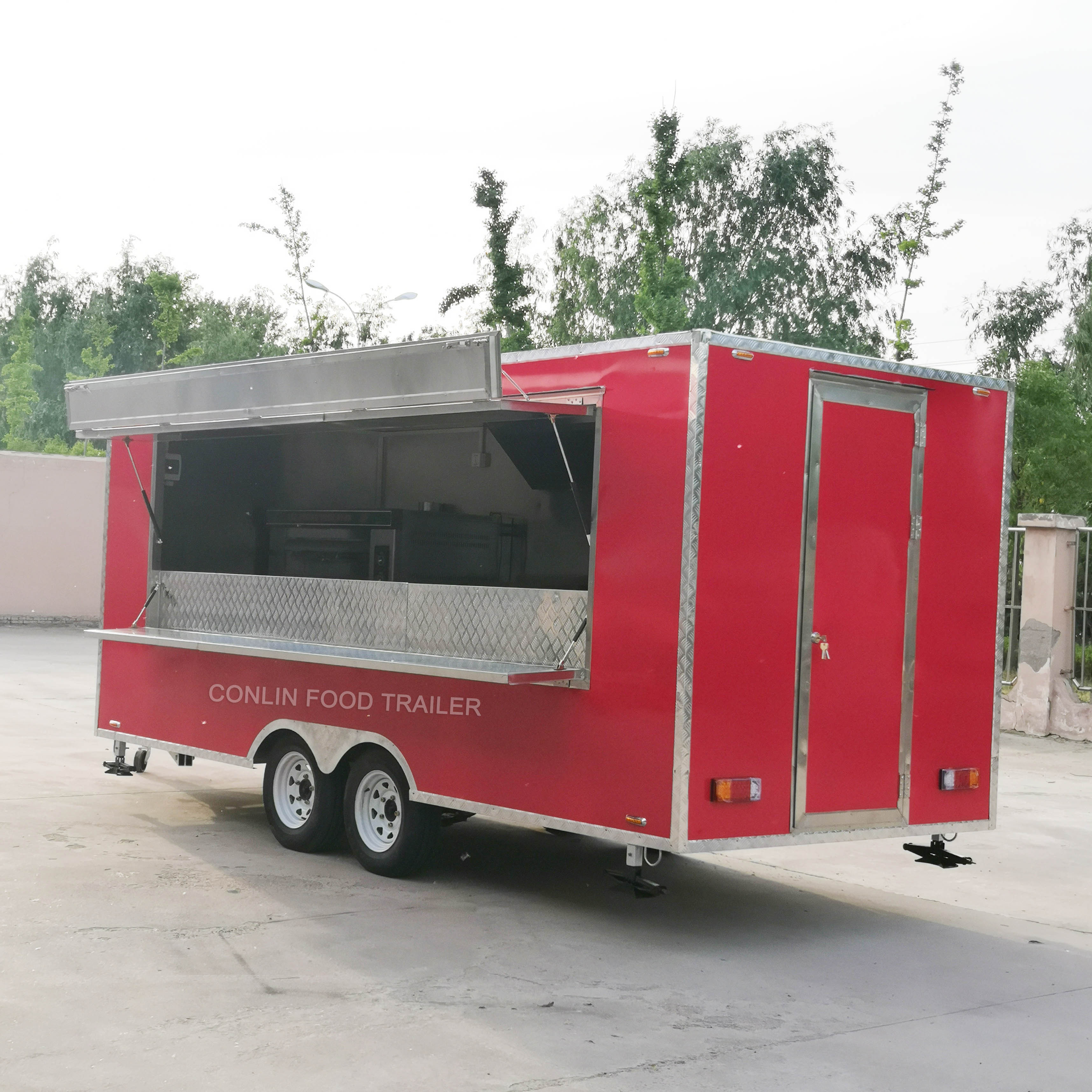 Professional mobile food truck with full kitchen / gyro food cart / double burger van for sale Austalia