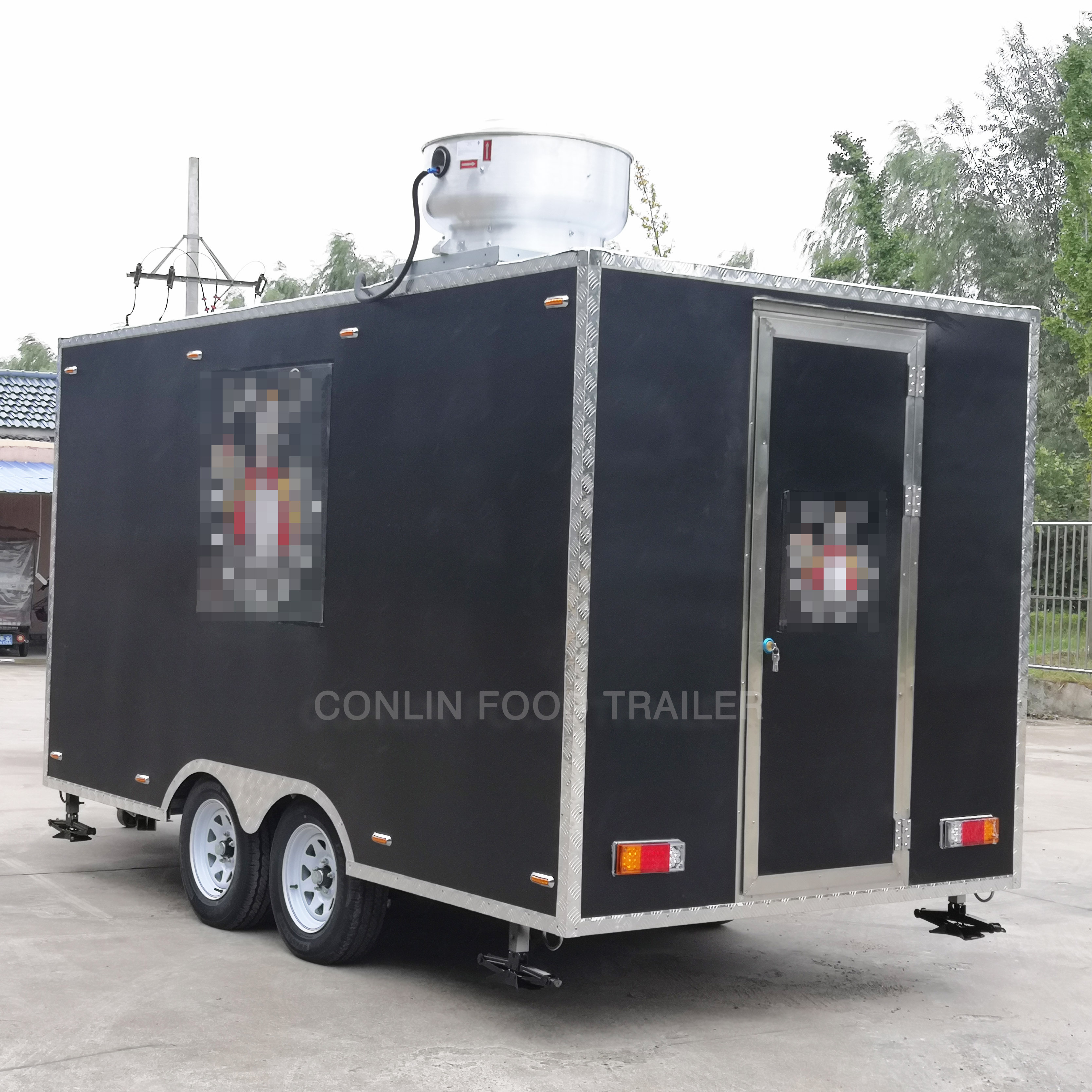 US standard mobile kitchen food trailer fully equipped  13 ft food carts and food trailers for sale