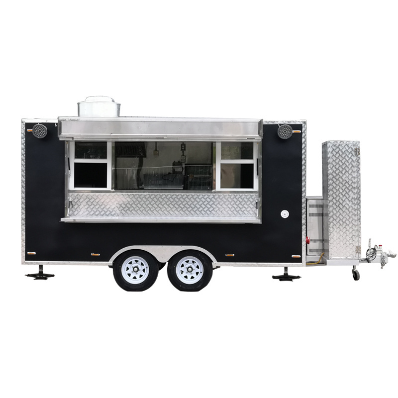 US standard mobile kitchen food trailer fully equipped  13 ft food carts and food trailers for sale