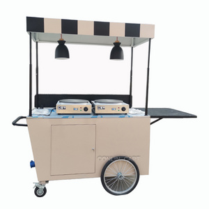 Outside mobile cart crepes stand food stall small business cart