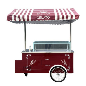 Popular Hand Push Gelato Van Ice Cream Stand Electric Ice Cream Truck for Sale