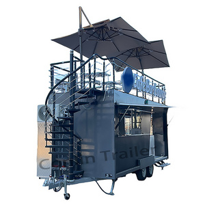 Custom 2 story mobile food truck fabrica de food truck concession stand for sale