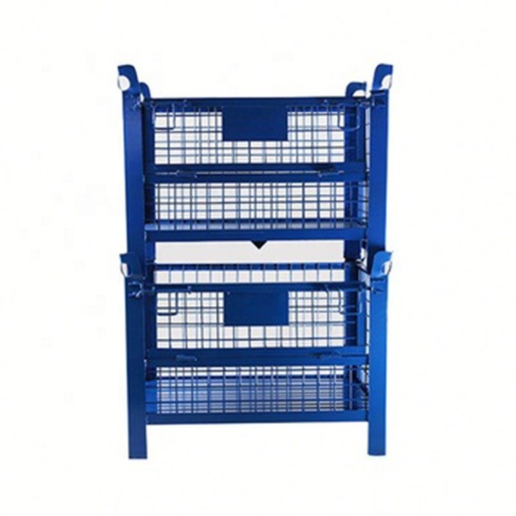 Australian heavy duty stacking folding collapsible steel metal storage pallet wire mesh stillage cage