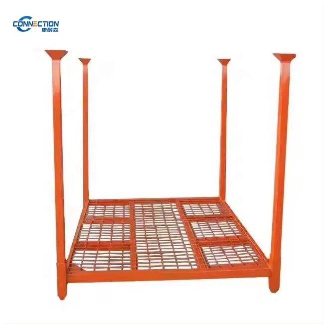 Warehouse Tyre Storage Stacking Post Rack Iron Rack Foldable Steel Rack Stacking Shelves