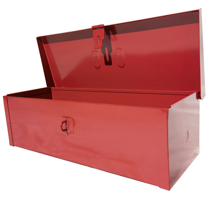 Direct Sale 16'' Steel Tool Box Red set Metal Storage Trunks with Locked for Storage Usage