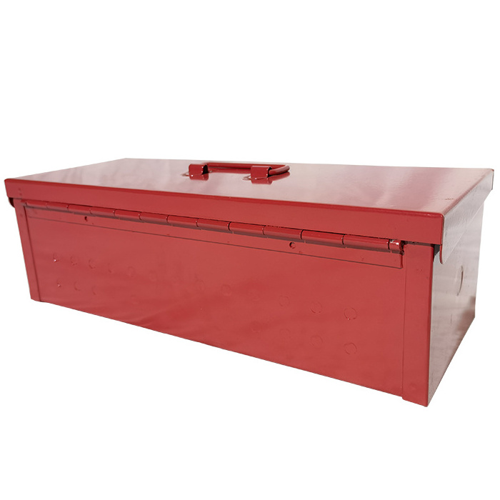 Direct Sale 16'' Steel Tool Box Red set Metal Storage Trunks with Locked for Storage Usage