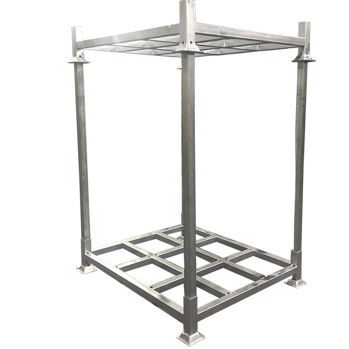 Heavy Duty Industrial galvanized Warehouse Vertical Stackable Metal Steel Storage Post Pallet Racks