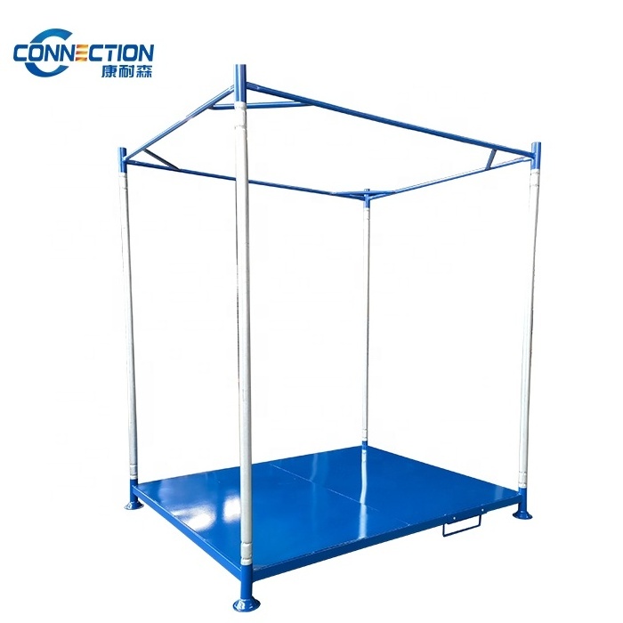 heavy duty movable steel storage pallet stacking rack , sacking post pallet