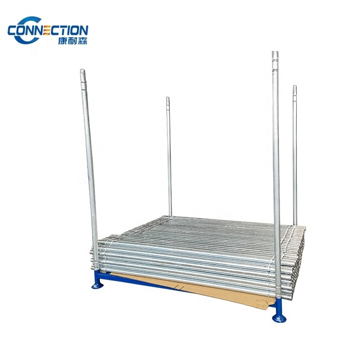 heavy duty movable steel storage pallet stacking rack , sacking post pallet