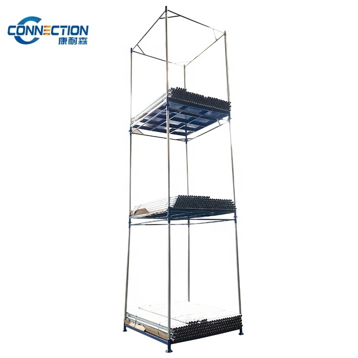 heavy duty movable steel storage pallet stacking rack , sacking post pallet