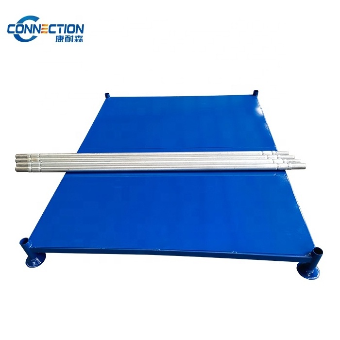 heavy duty movable steel storage pallet stacking rack , sacking post pallet